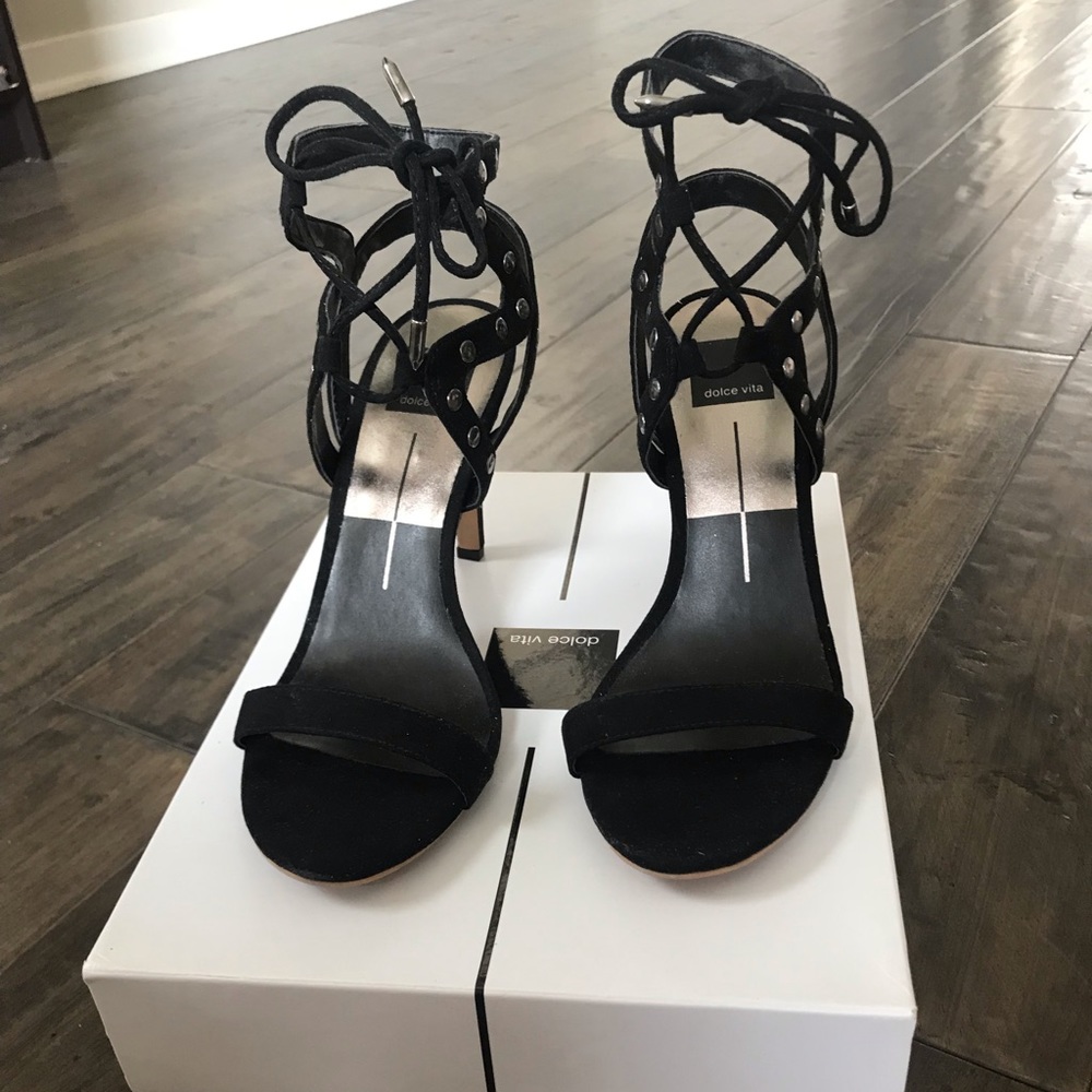 Studded lace up high heel - Picture 2 of 4